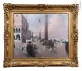 Venise, la place Saint Marc by Fernand Legout-Gérard, Huile sur toile, sold Dec 2024