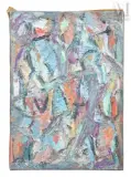 Composition by David Lan-Bar, Huile sur toile d'origine, sold Dec 2024
