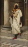 Le garde au sabre by Ludwig Deutsch, Huile sur panneau une planche non parqueté, sold Dec 2024