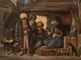 L'écrivain public by Joseph Zephyris Gengembre, Aquarelle et gouache, sold Dec 2024