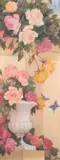 Roses dans une villa à Sidi Bou Said by Alexandre Roubtzoff, Huile sur toile d'origine, sold Dec 2024