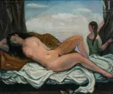 Odalisque by André Maire, 1970, Huile sur panneau, sold Dec 2024