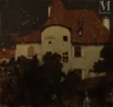 Le château de Virieu près du Grand-Lemps by Pierre Bonnard, vers 1886, Huile sur toile marouflé sur panneau parqueté, sold Dec 2024