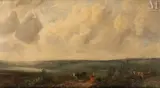 Sur le plateau (Suisse normande - 1850) by Paul Huet, Huile sur toile d'origine, sold Dec 2024