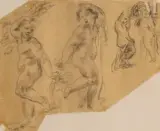 Etude de puttis dansant by Henri Fantin-Latour, Crayon sur papier calque, sold Dec 2024