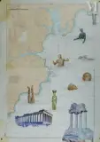 Sans titre by Théo Mercier, 2024, Collage sur carte marine, Approches de Falmouth (Angleterre - Côte Sud), SHOM, sold Dec 2024