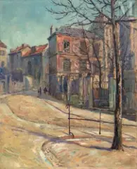 Rue de Paris by Alexandre Isailoff, Huile sur toile, sold Nov 2024