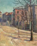 Rue de Paris by Alexandre Isailoff, Huile sur toile, sold Nov 2024