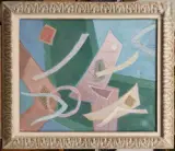 Composition by Henri Goetz, 1980, Huile sur toile, sold Nov 2024