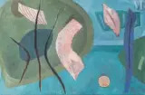 Composition, circa 1978 by Henri Goetz, Huile sur toile, portant une, sold Nov 2024