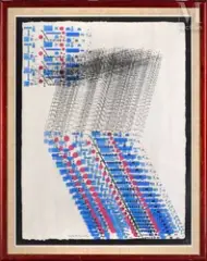Rupture II by Constantin Xenakis, 1989, Gouache et encre sur papier, sold Nov 2024