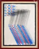 Rupture II by Constantin Xenakis, 1989, Gouache et encre sur papier, sold Nov 2024