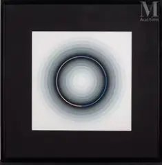 Composition by Horacio Garcia Rossi, 1991, Gouache sur papier, sold Nov 2024
