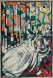 Composition by Esther Carp, Huile sur papier marouflé sur toile, sold Oct 2024
