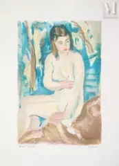 Nu sortant du bain by Charles Camoin, 1946, Lithographie originale (Atelier Mourlot), sold Aug 2024