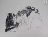 L'ami des Chevaux by Jean Marais, Lithographie sur vélin, sold Aug 2024
