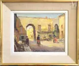 Rue des ponchettes, Nice by Pietro De Francisco, Huile sur panneau, sold Jun 2024
