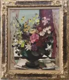 Bouquet by Robert Vernet-Bonfort, 1979, Huile sur toile, sold Jun 2024