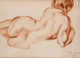 Nu de dos by Charles Kvapil, Sanguine sur papier, sold Apr 2024