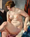Nu féminin by Charles Kvapil, Huile sur toile, sold Apr 2024