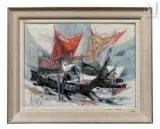 Racine échouée by René Margotton, Huile sur toile, sold Feb 2024