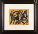 Sans titre by Jean-Michel Atlan, 1950, Pastel sur papier, sold Jan 2024