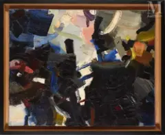 Apocalypse by Jean Miotte, 1954, Huile sur toile, sold Jan 2024
