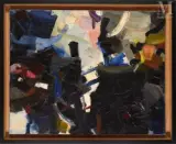 Apocalypse by Jean Miotte, 1954, Huile sur toile, sold Jan 2024