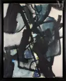 Composition by Mogens Andersen, 1958, Huile sur toile, sold Jan 2024
