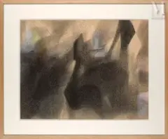 Sans titre by Christine Boumeester, 1954, Pastel et fusain sur papier, sold Jan 2024