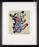 Composition by Karel Appel, 1954, Gouache sur papier, sold Jan 2024