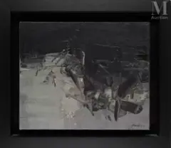 Sans titre by André Marfaing, 1964, Huile sur toile, sold Jan 2024