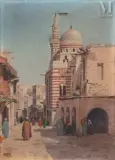 Une rue du Caire by Émile Boivin, Huile sur toile d'origine, sold Nov 2023