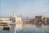 Vue de l'Amirauté d'Alger by Marius François Reynaud, Huile sur toile d'origine, sold Nov 2023