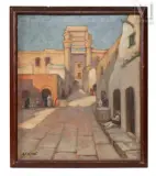 Palmyre, Syrie by Georges C. Michelet, 1932, Huile sur toile d'origine, sold Nov 2023