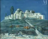 Alep by Georges C. Michelet, 1929, Huile sur toile contrecollé sur carton, sold Nov 2023