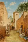 Ruelle animée by Paul Neri, Huile sur toile d'origine, sold Nov 2023