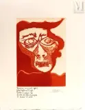 Personnage by Fernandez Arman dit Arman, Gravure pour l'album ci-gît Pablo Picasso d'André Verdet Epreuve HC, sold Dec 2023