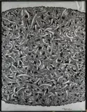 This is" by Claire Falkenstein, 1962, Huile et peinture métallique sur toile, sold Nov 2023