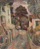 Ruelle à Nice by Maurice Mendjizky, Huile sur toile, sold Oct 2023