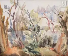 Paysage du sud by Léopold Lévy, Huile sur toile, sold Oct 2023