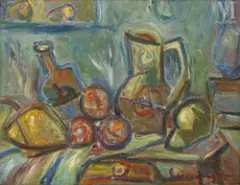 Nature morte au pichet by Pinchus Krémègne, Huile sur toile, sold Oct 2023