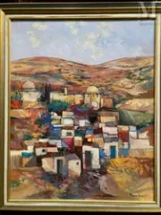 Paysage by Samuel Azuelos, Huile sur toile, sold Oct 2023