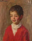 Portrait de jeune garçon by Krikor Bédikian, Huile sur toile d'origine, sold Sep 2023