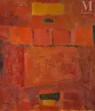 Figurine féminine 1965 by Manolis Calliyannis, Huile sur toile d'origine, sold Sep 2023