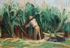 La récolte de canne à sucre by Germaine Casse, 1921, Huile sur toile d'origine, sold Sep 2023
