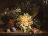Bouquet de fleurs by Alice Vasselon, Huile sur toile, sold Jun 2023