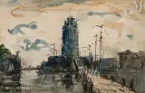 Le port de Dort by Frank Myers Boggs, Aquarelle, sold Jun 2023