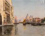 Venise, le grand canal by Raymond Allègre, Huile sur toile d'origine, sold Jun 2023