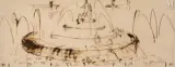 La fontaine 1930, Etude pour la piscine du paquebot Normandie by Raoul Dufy, Encre bistre sur papier calque doublé, sold Jun 2023